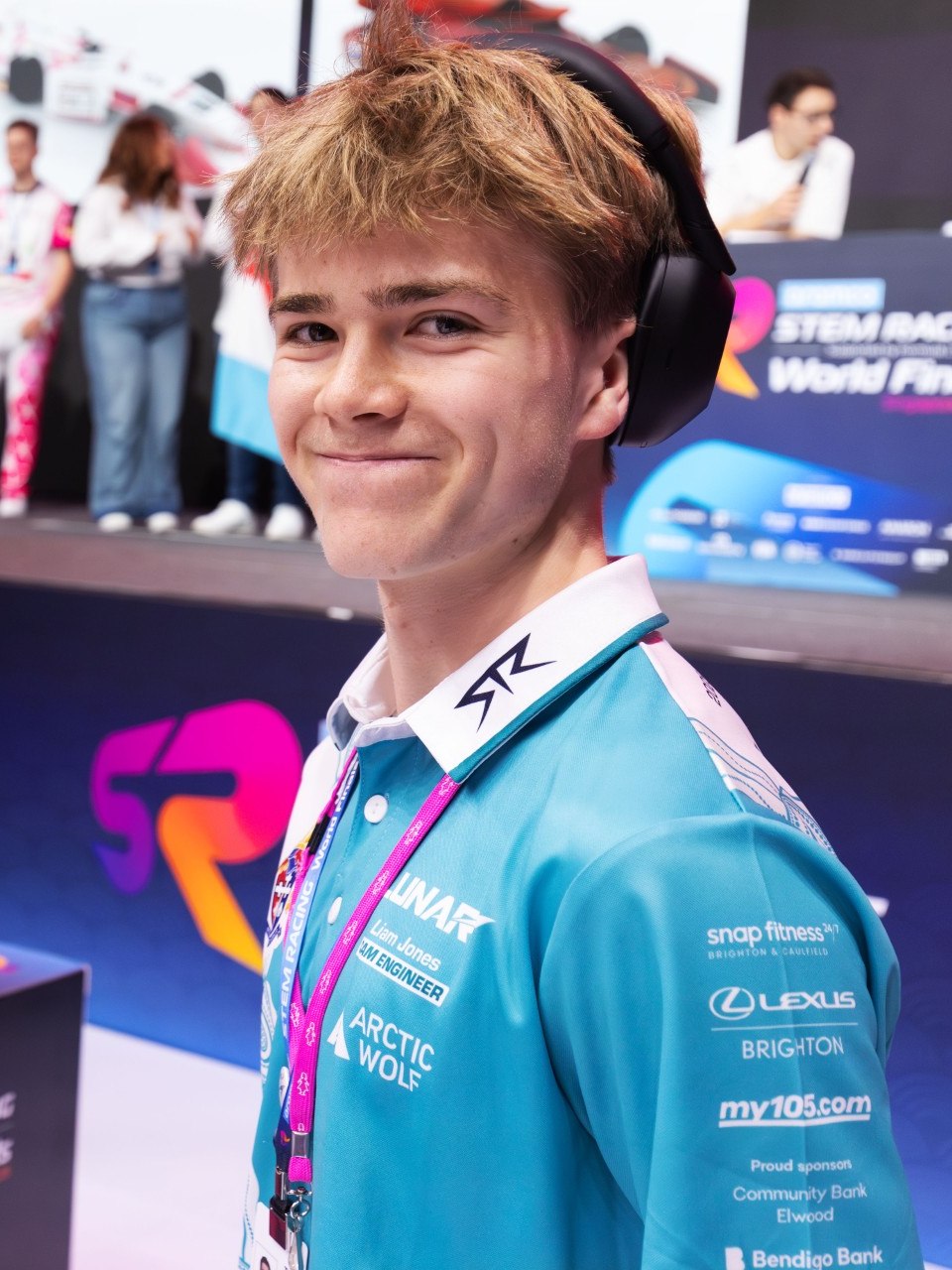 Liam Jones at the Aramco STEM Racing World Finals 2025